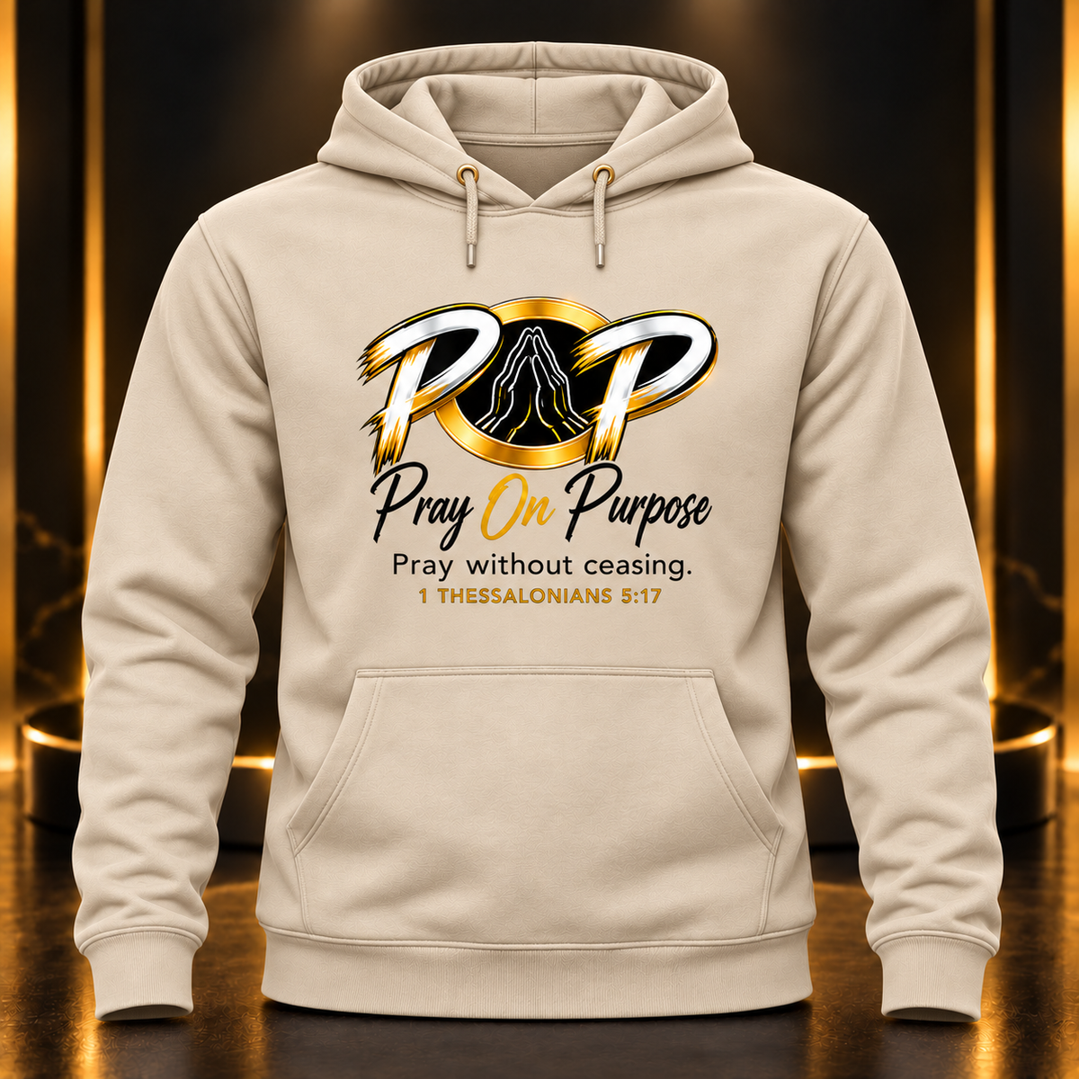 Pray On Purpose vinyl sand hoodie