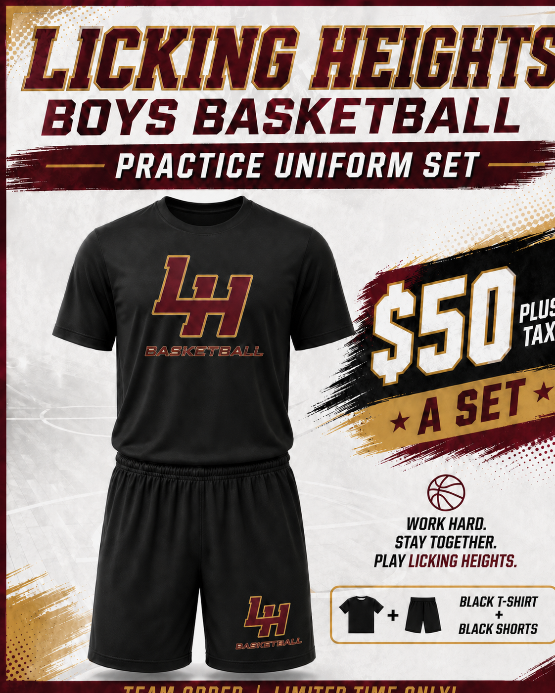 Licking Basketbll Practice uniform