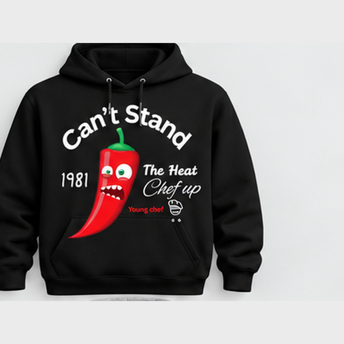 Can't Stand the Heat chili hoodie black