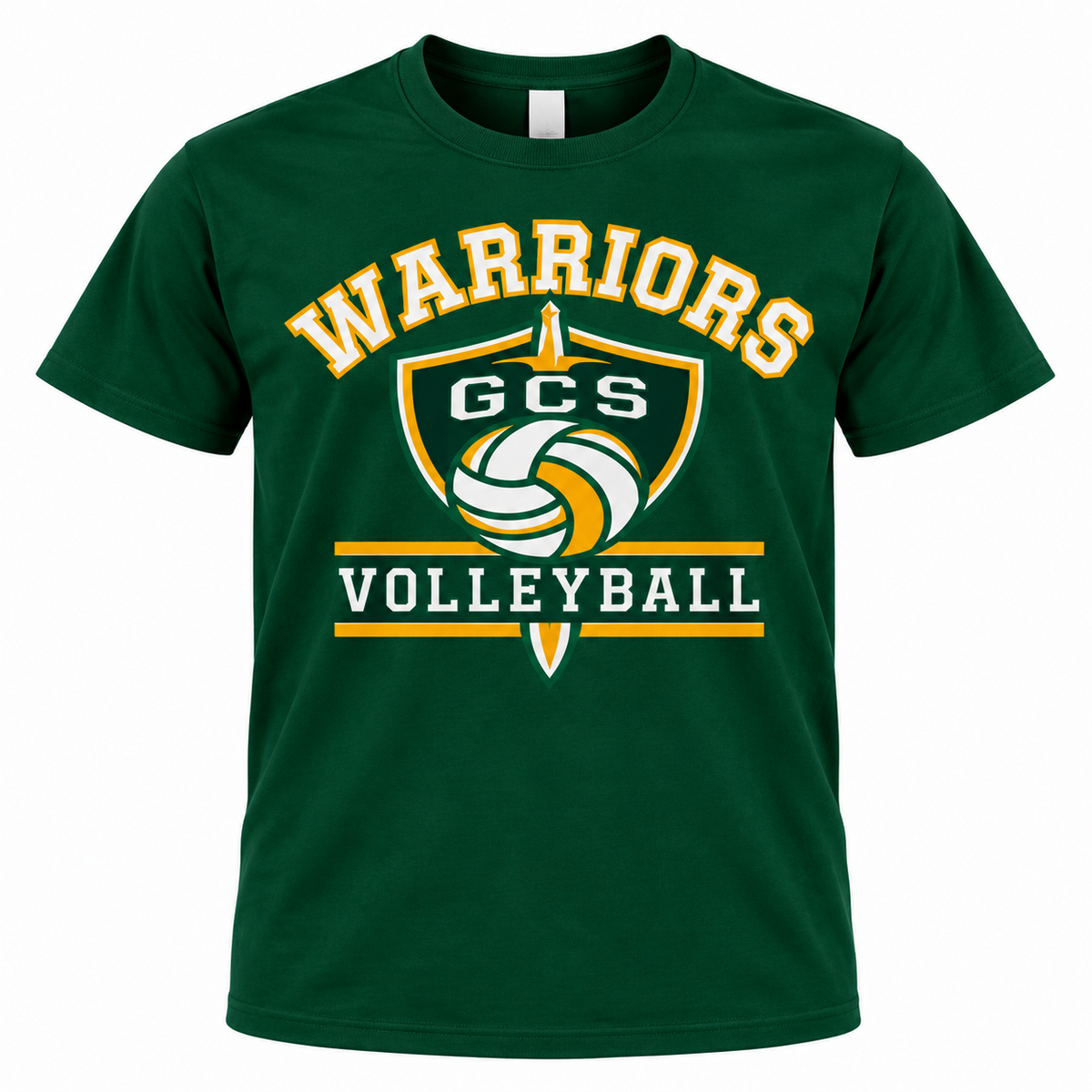 Forest green GCS Warriors Volleyball vinyl short sleeve