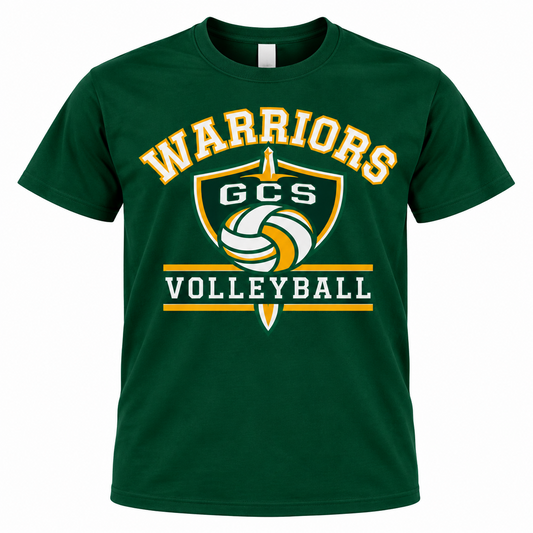 Forest green GCS Warriors Volleyball vinyl short sleeve