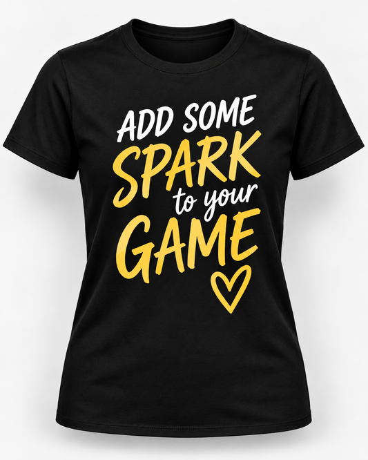 Lady Sparks Add Some Spark to Your Game black shirt