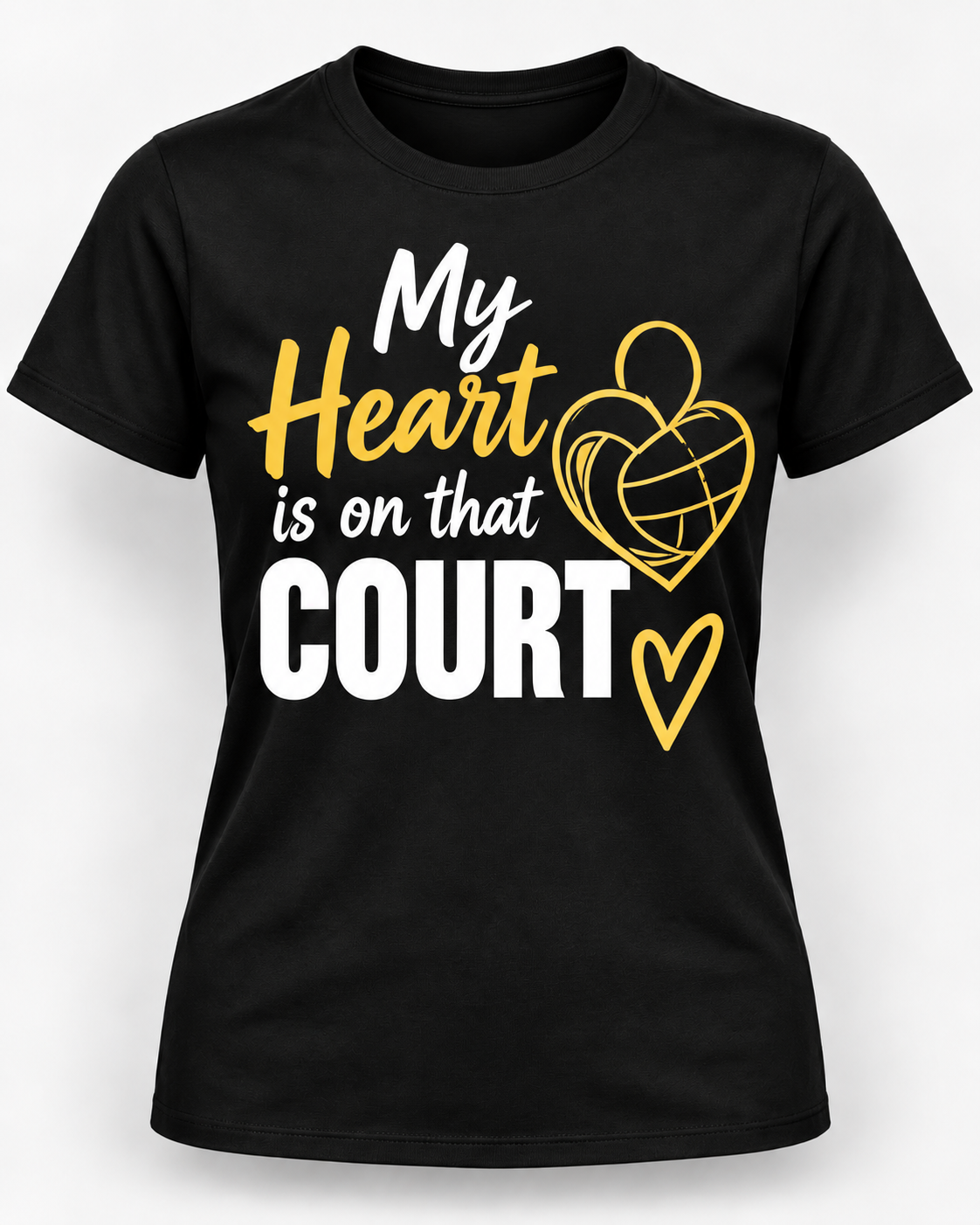Lady Sparks My Heart is on that Court black shirt