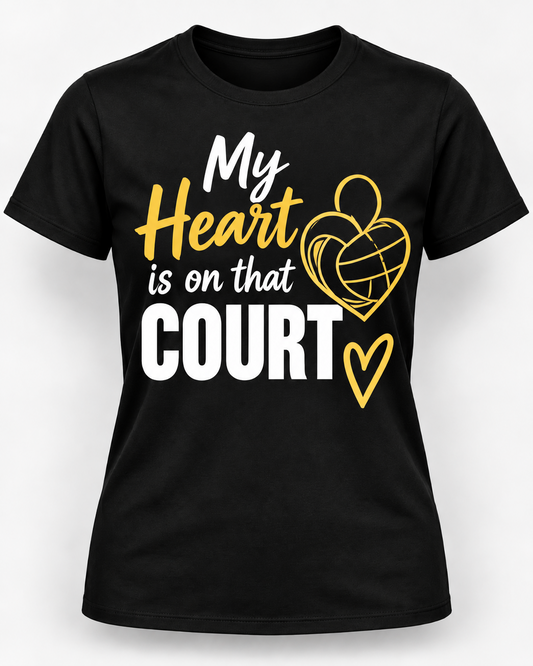 Lady Sparks My Heart is on that Court black shirt