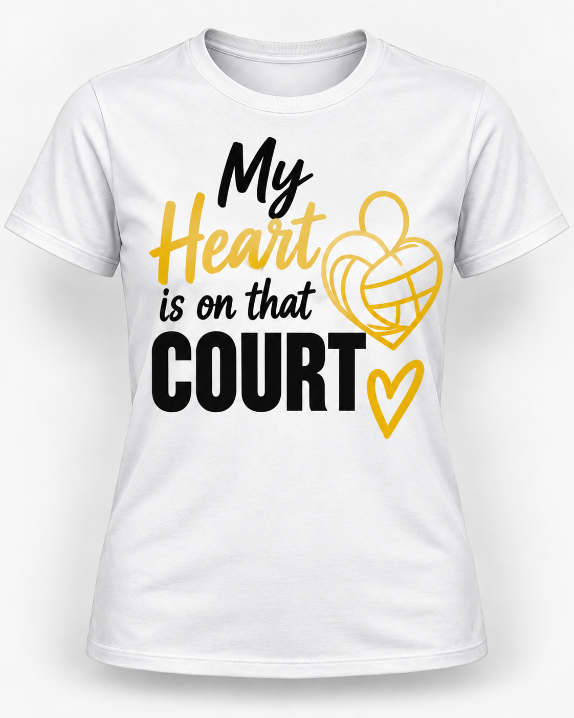 Lady Sparks My Heart is on that Court white shirt
