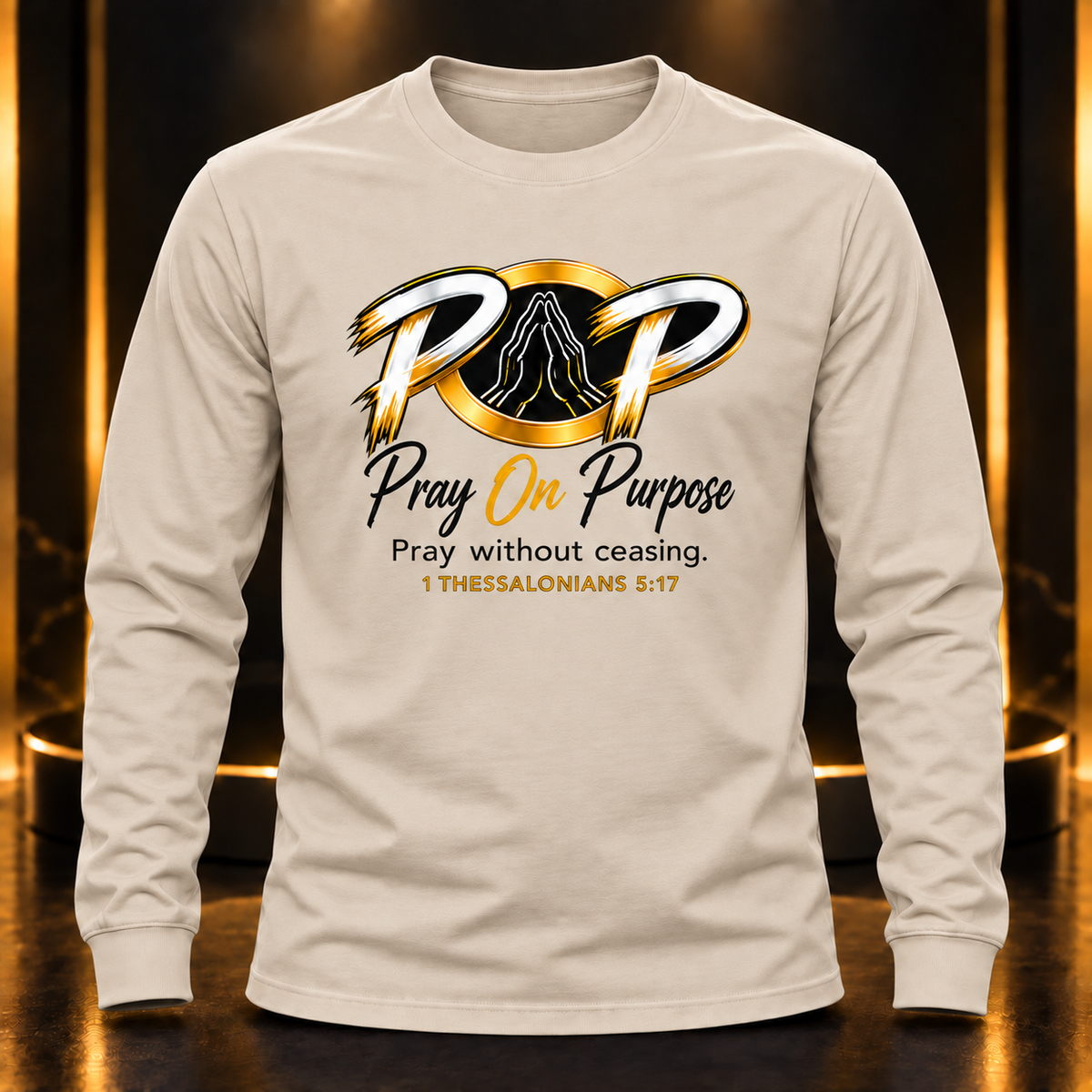 Pray On Purpose vinyl sand long sleeve shirt
